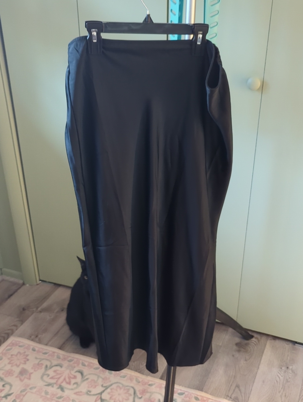 Old Navy Black Maxi Skirt with Smooth Draping